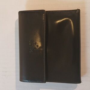 Like New Prada Black Leather Bi-Fold Wallet